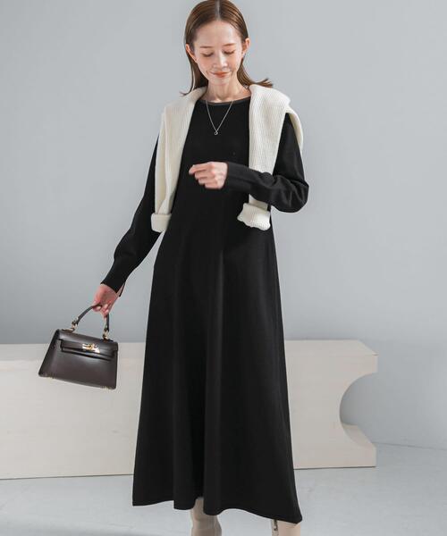 URBAN RESEARCH ROSSO WOMEN(アーバンリサーチ ロッソ)の「ウォシャブルフレアシルエットニットワンピース(ワンピース・レディース・ブルー/ブラック/グレー・FREE)」の11枚目の写真