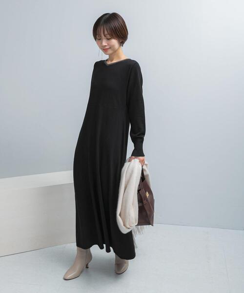 URBAN RESEARCH ROSSO WOMEN(アーバンリサーチ ロッソ)の「ウォシャブルフレアシルエットニットワンピース(ワンピース・レディース・ブルー/ブラック/グレー・FREE)」の13枚目の写真