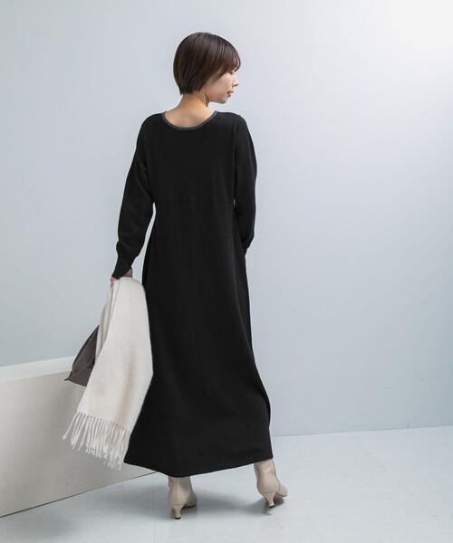 URBAN RESEARCH ROSSO WOMEN(アーバンリサーチ ロッソ)の「ウォシャブルフレアシルエットニットワンピース(ワンピース・レディース・ブルー/ブラック/グレー・FREE)」の14枚目の写真