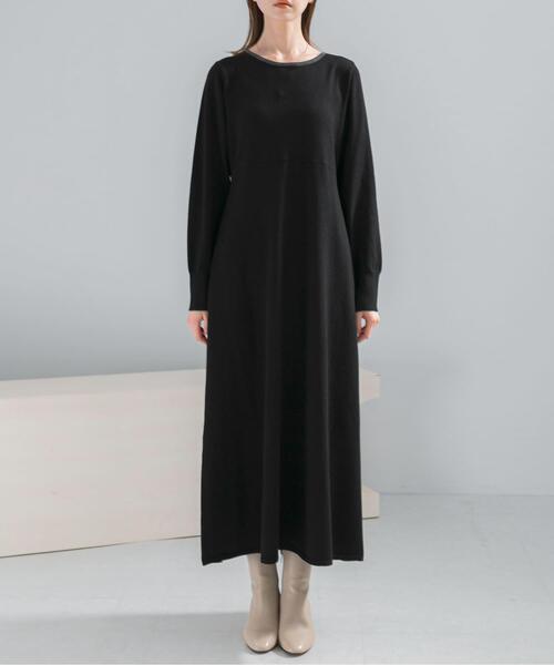 URBAN RESEARCH ROSSO WOMEN(アーバンリサーチ ロッソ)の「ウォシャブルフレアシルエットニットワンピース(ワンピース・レディース・ブルー/ブラック/グレー・FREE)」の15枚目の写真