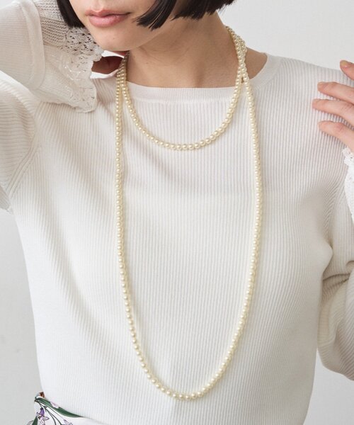 LOUNGEDRESS（ラウンジドレス）の「【GALENA/ガレナ】パールロングネックレス（ネックレス・レディース・オフホワイト・FREE）」の2枚目の写真