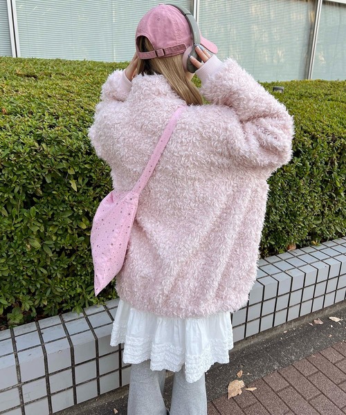 WC（ダブル シー）の「《一部店舗限定★》もこもこプードルブルゾン（ブルゾン・レディース・ライトピンク/ブラウン/グレー・MEDIUM/LARGE）」の20枚目の写真