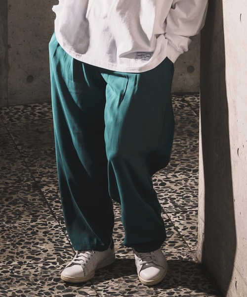 WONDER WALL MOTEL(ワンダーウォールモーテル)の「mp14444-WIDE PANTS ワイドテーパードパンツ(26SSPT001)(その他パンツ・メンズ・ブラック/グリーン・XL/L/M/S)」の14枚目の写真