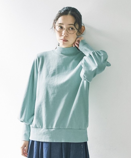 and myera（アンド マイラ）の「ａｎｄ　ｍｙｅｒａ　ベーシックじゃないトレーナー（スウェット・レディース・ブラック/ミント/グレー・M/LL/L）」の2枚目の写真