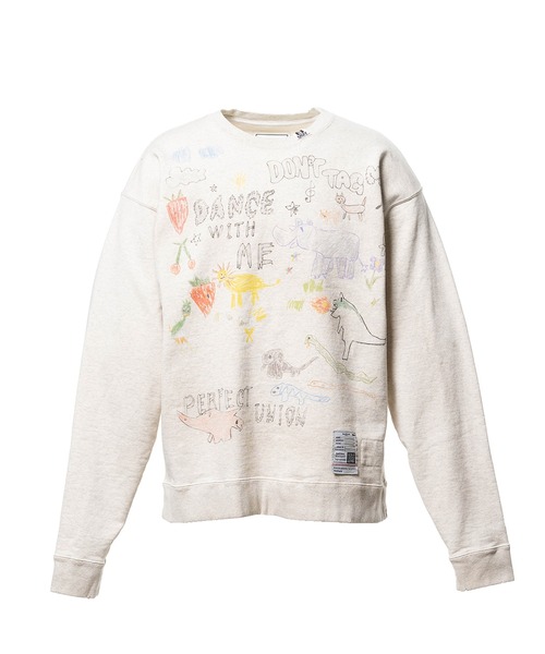 Maison MIHARA YASUHIRO（メゾンミハラヤスヒロ）の「Kids Doodle Printed Sweatshirt（スウェット・メンズ・ブラック/ホワイト・44/46/48）」の2枚目の写真