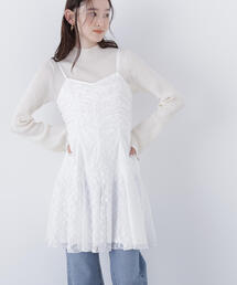 N.（N. Natural Beauty Basic） | レースギャザーキャミチュニック(キャミソール)