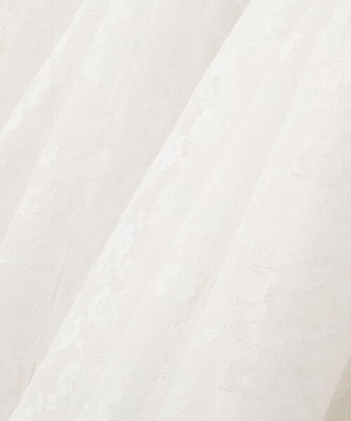 N.（N. Natural Beauty Basic）（エヌエヌナチュラルビューティーベーシック）の「レースギャザーキャミチュニック（キャミソール・レディース・オフホワイト/ブラック・ﾌﾘ-）」の6枚目の写真