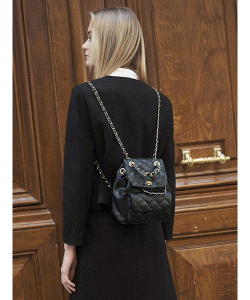 ANOETIC(アノエティック)の「ANC CLASSIC QUILTING BACKPACK(バックパック/リュック・レディース・ブラック・FREE)」の2枚目の写真
