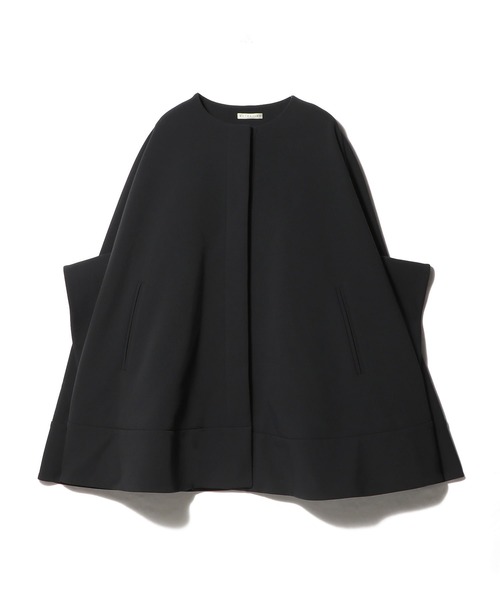 ESTNATION（エストネーション）の「ESTNATION / ノーカラーケープコート（ノーカラーコート・レディース・ネイビー/ベージュ・FREE）」の9枚目の写真