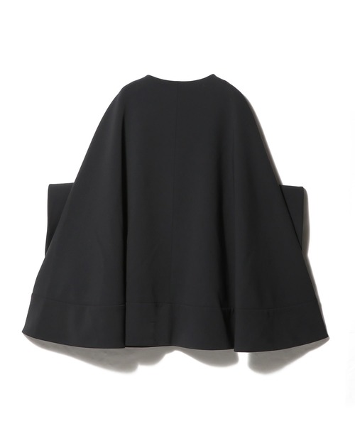 ESTNATION（エストネーション）の「ESTNATION / ノーカラーケープコート（ノーカラーコート・レディース・ネイビー/ベージュ・FREE）」の10枚目の写真