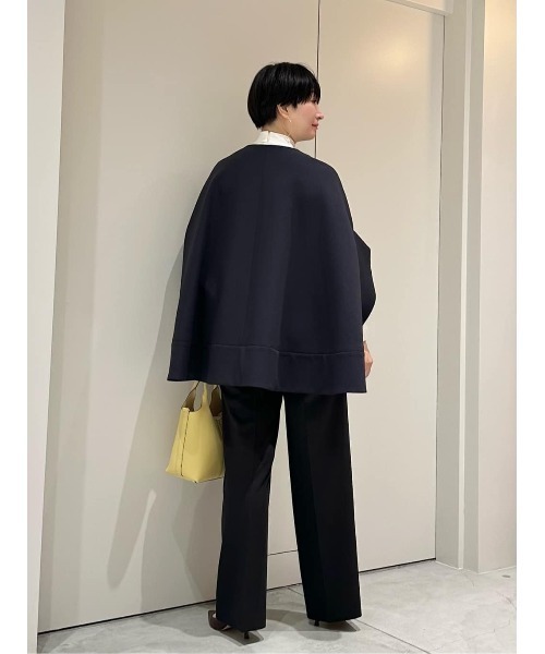 ESTNATION（エストネーション）の「ESTNATION / ノーカラーケープコート（ノーカラーコート・レディース・ネイビー/ベージュ・FREE）」の21枚目の写真