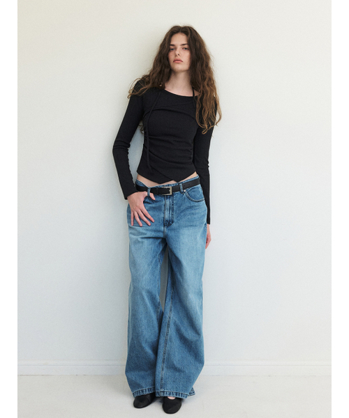 ETMON(エトモン)の「Layered Halter Strap T-Shirt, Black(Tシャツ/カットソー・レディース・その他・FREE)」の3枚目の写真