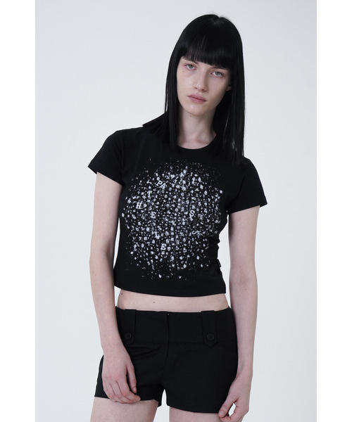 SYNERJYN(シナジン)の「DASH CROP SHORT SLEEVE BLACK(Tシャツ/カットソー・レディース・その他・ONE SIZE)」の2枚目の写真