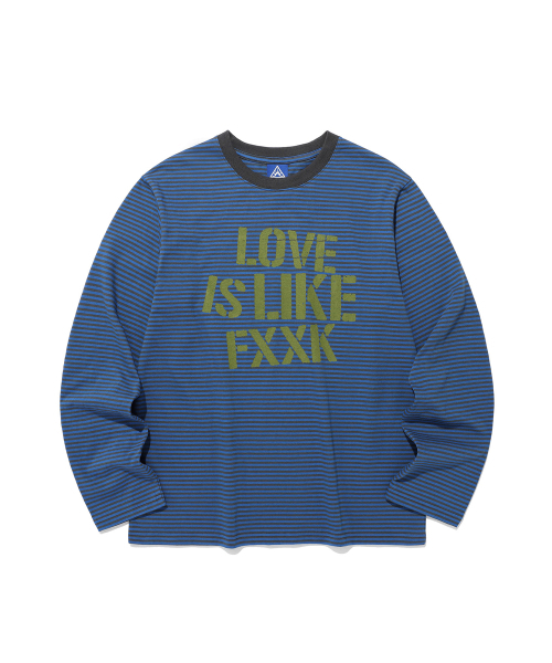 ISTKUNST（イストクンスト）の「LOVE IS STRIPE LS TEE_BLUE(IK2EFMT552A)（Tシャツ/カットソー・レディース・ブルー・S/M/L）」の2枚目の写真
