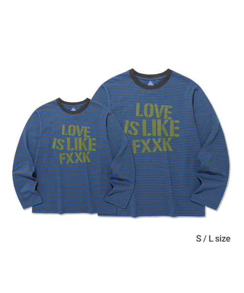 ISTKUNST（イストクンスト）の「LOVE IS STRIPE LS TEE_BLUE(IK2EFMT552A)（Tシャツ/カットソー・レディース・ブルー・S/M/L）」の4枚目の写真