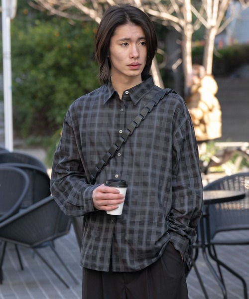 SINSS(シンス)の「Ombre check shirt / オンブレチェックシャツ(シャツ/ブラウス・メンズ・ブラック系その他/ネイビー・SMALL/X-SMALL/LARGE/MEDIUM)」の5枚目の写真