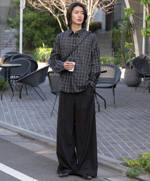 SINSS(シンス)の「Ombre check shirt / オンブレチェックシャツ(シャツ/ブラウス・メンズ・ブラック系その他/ネイビー・SMALL/X-SMALL/LARGE/MEDIUM)」の7枚目の写真