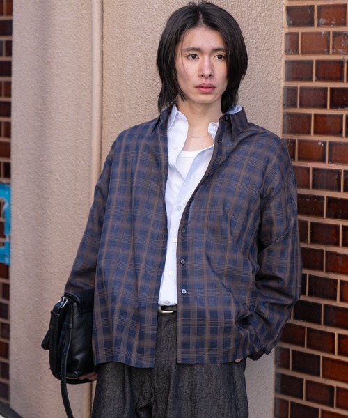 SINSS(シンス)の「Ombre check shirt / オンブレチェックシャツ(シャツ/ブラウス・メンズ・ブラック系その他/ネイビー・SMALL/X-SMALL/LARGE/MEDIUM)」の20枚目の写真