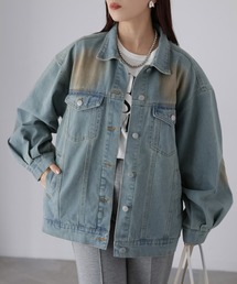 【セットアップ着用可】ヴィンテージライクオーバーサイズデニムジャケット