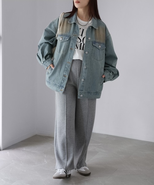 Riberry（リベリー）の「【セットアップ着用可】ヴィンテージライクオーバーサイズデニムジャケット（デニムジャケット・レディース・ライトブルー/ブルー・MEDIUM）」の8枚目の写真