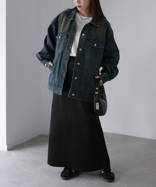 Riberry（リベリー）の「【セットアップ着用可】ヴィンテージライクオーバーサイズデニムジャケット（デニムジャケット・レディース・ライトブルー/ブルー・MEDIUM）」の7枚目の写真