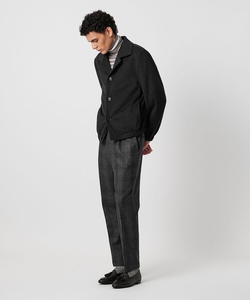 SOVEREIGN(ソブリン)の「<SOVEREIGN>グレンチェック ハーフギャザー イージースラックス(スラックス・メンズ・ダークグレー・XL/S/L/M)」の4枚目の写真