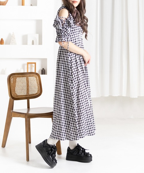 attagirl（アタガール）の「厚底ダブルリボンフリルスニーカー（スニーカー・レディース・ホワイト/ブラック/ピンク・S/LL/L/M/3L）」の18枚目の写真