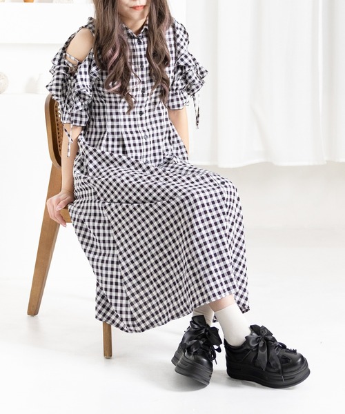 attagirl（アタガール）の「厚底ダブルリボンフリルスニーカー（スニーカー・レディース・ホワイト/ブラック/ピンク・S/LL/L/M/3L）」の22枚目の写真