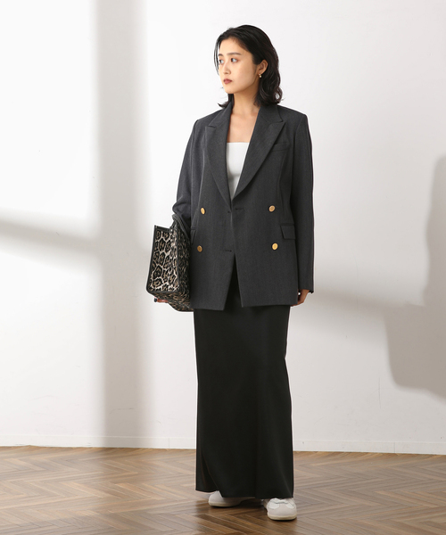 journal standard L'essage(ジャーナルスタンダードレサージュ)の「《追加6》ヴィスポリギャバブレザージャケット(テーラードジャケット・レディース・グレー/ネイビー・36/38)」の11枚目の写真