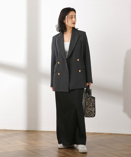 journal standard L'essage(ジャーナルスタンダードレサージュ)の「《追加6》ヴィスポリギャバブレザージャケット(テーラードジャケット・レディース・グレー/ネイビー・36/38)」の14枚目の写真