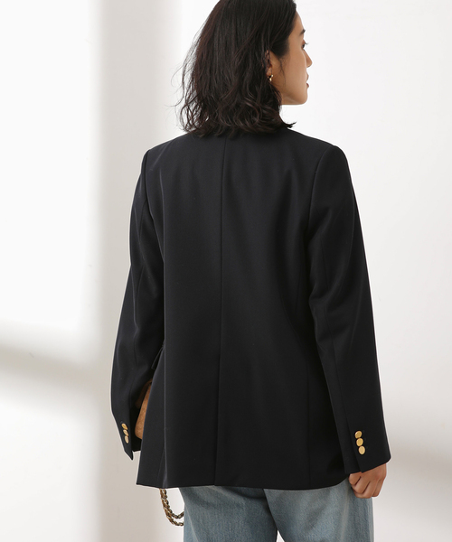 journal standard L'essage（ジャーナルスタンダードレサージュ）の「《追加6》ヴィスポリギャバブレザージャケット（テーラードジャケット・レディース・グレー/ネイビー・38/36）」の6枚目の写真