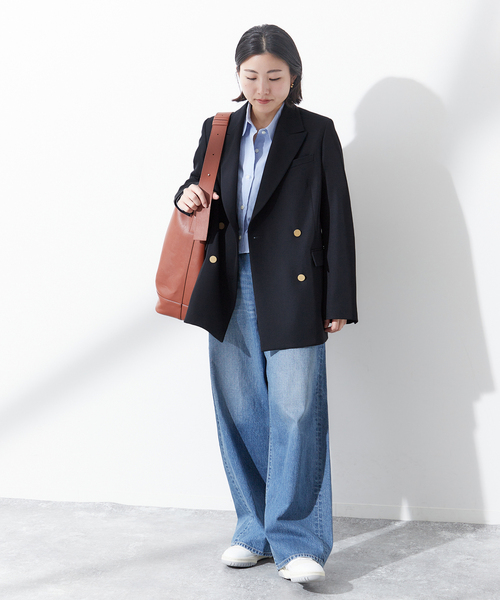 journal standard L'essage（ジャーナルスタンダードレサージュ）の「《追加6》ヴィスポリギャバブレザージャケット（テーラードジャケット・レディース・グレー/ネイビー・38/36）」の10枚目の写真