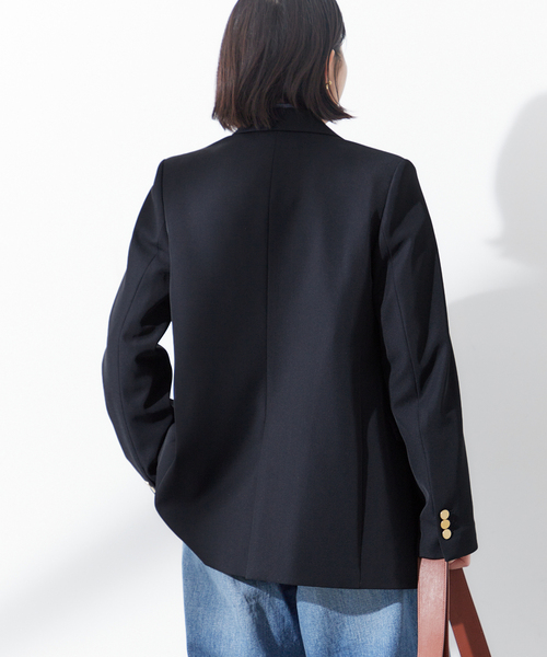 journal standard L'essage（ジャーナルスタンダードレサージュ）の「《追加6》ヴィスポリギャバブレザージャケット（テーラードジャケット・レディース・グレー/ネイビー・38/36）」の13枚目の写真