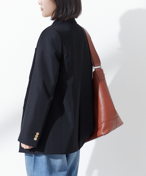 journal standard L'essage（ジャーナルスタンダードレサージュ）の「《追加6》ヴィスポリギャバブレザージャケット（テーラードジャケット・レディース・グレー/ネイビー・38/36）」の14枚目の写真