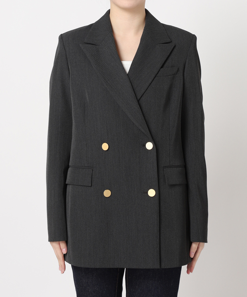 journal standard L'essage（ジャーナルスタンダードレサージュ）の「《追加6》ヴィスポリギャバブレザージャケット（テーラードジャケット・レディース・グレー/ネイビー・38/36）」の17枚目の写真