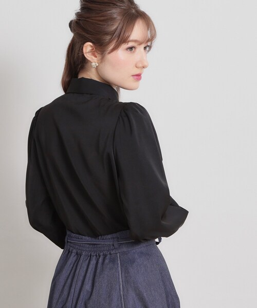 couture brooch(クチュールブローチ)の「総レース切り替えパール調ボタンブラウス(シャツ/ブラウス・レディース・ブラック/オフホワイト・40/38)」の12枚目の写真
