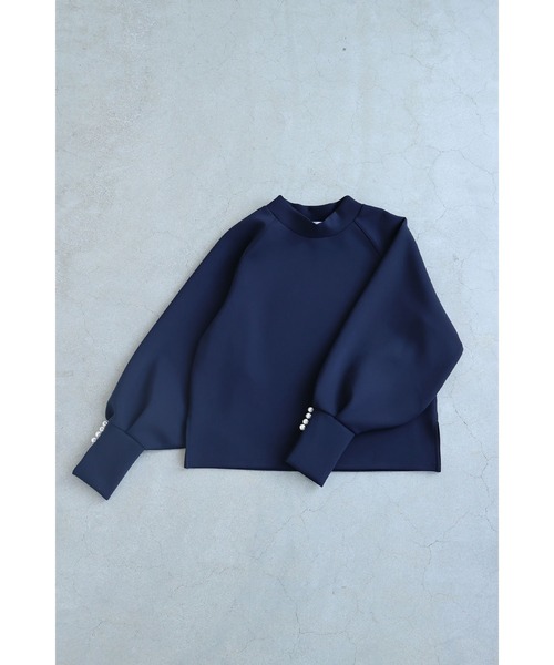 cawaii(カワイイ)の「日常に馴染むエレガント。パールポワン袖プルオーバートップス(Tシャツ/カットソー・レディース・アイボリー/ネイビー・S~M/L~LL)」の20枚目の写真