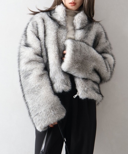 MIXファースタンドブルゾン MIXファースタンドブルゾン | ファッション通販サイト NUGU