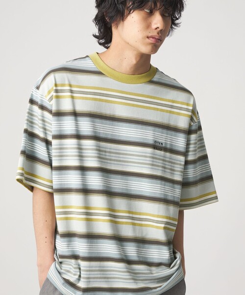 CITEN(シテン)の「<CITEN>カリフォルニアボーダーT(Tシャツ/カットソー・メンズ・イエロー/ブラック・L/M/S)」の3枚目の写真