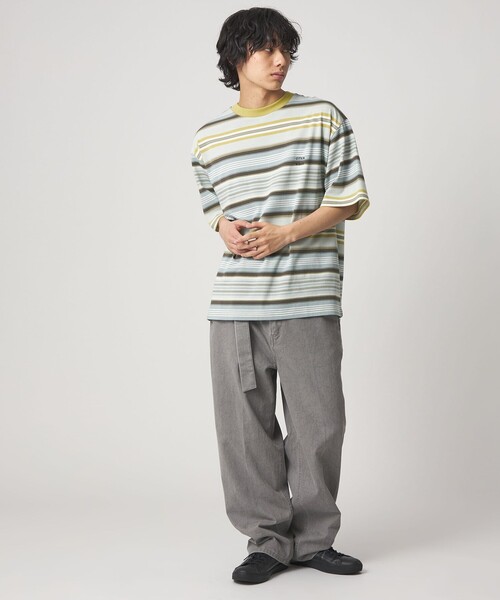 CITEN(シテン)の「<CITEN>カリフォルニアボーダーT(Tシャツ/カットソー・メンズ・イエロー/ブラック・L/M/S)」の4枚目の写真