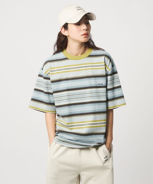 CITEN(シテン)の「<CITEN>カリフォルニアボーダーT(Tシャツ/カットソー・メンズ・イエロー/ブラック・L/M/S)」の5枚目の写真