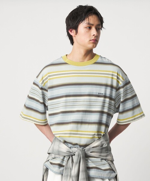 CITEN(シテン)の「<CITEN>カリフォルニアボーダーT(Tシャツ/カットソー・メンズ・イエロー/ブラック・L/M/S)」の8枚目の写真