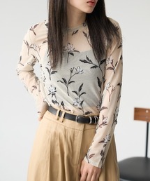 花柄シアープリントトップス/アソート柄