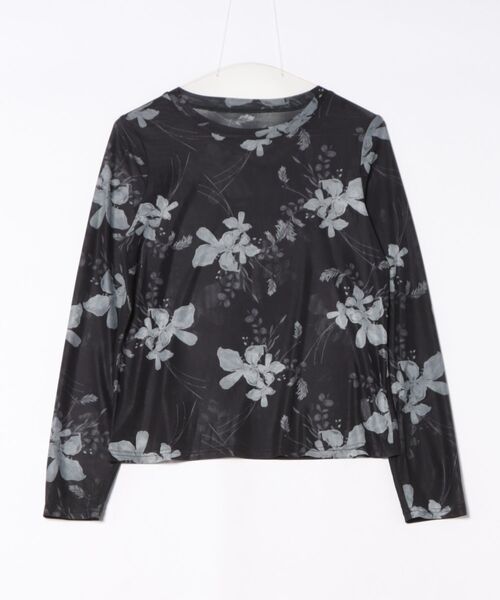 TRIANGLE PALETTE(トライアングルパレット)の「花柄シアープリントトップス/アソート柄(Tシャツ/カットソー・レディース・アイボリー/ブラック/ブラック系その他/ブラウン/オリーブ/ブラック系その他2/ホワイト系その他・FREE)」の14枚目の写真