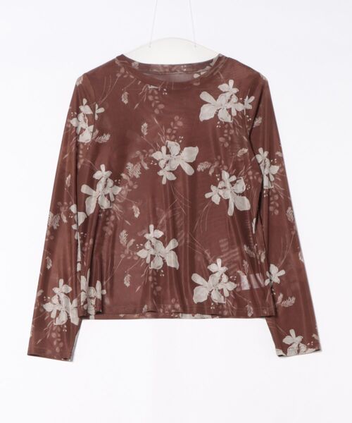 TRIANGLE PALETTE(トライアングルパレット)の「花柄シアープリントトップス/アソート柄(Tシャツ/カットソー・レディース・アイボリー/ブラック/ブラック系その他/ブラウン/オリーブ/ブラック系その他2/ホワイト系その他・FREE)」の15枚目の写真