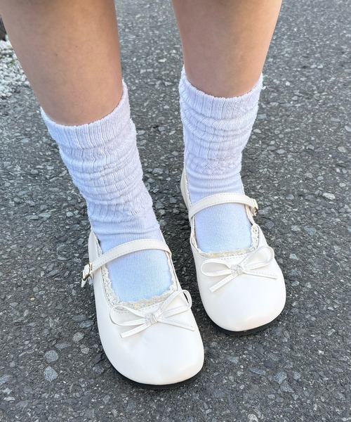 Nia(ニア)の「Nia(ニア)/レース付きバレエシューズ(バレエシューズ・レディース・レッド/ブラウン/ブラック/アイボリー・36/40/38)」の20枚目の写真