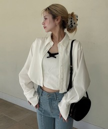 バルーンヘムクロップドシャツ