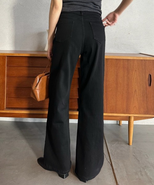 Eclat one(エクラワン)の「【Eclat one】ハイウエスト 美脚ストレート デニムパンツ(デニムパンツ・レディース・ブラック/ライトブルー/グレー・M/S)」の16枚目の写真