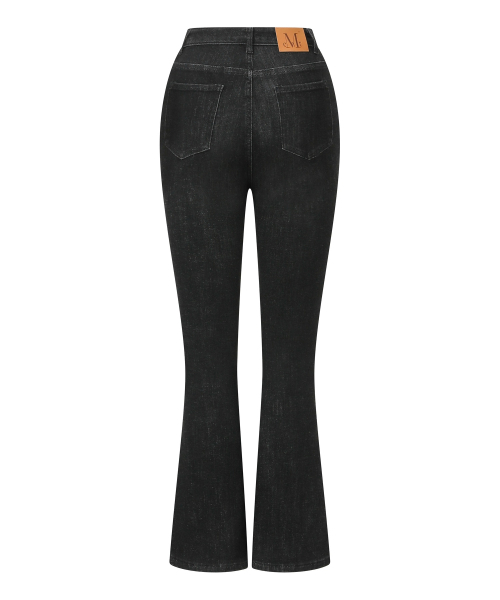 MUCENT（ムセント）の「スレートブーツカット黒デニムパンツ（デニムパンツ・レディース・ブラック・SMALL/MEDIUM）」の2枚目の写真