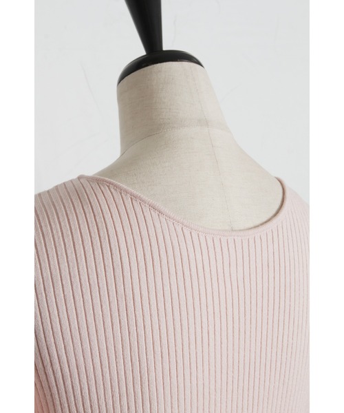 tocco closet(トッコ クローゼット)の「【ZOZO限定】前後2WAY袖レースリブニットトップス(ニット/セーター・レディース・ラベンダー/ネイビー/ピンク/ライトイエロー/ブラック/ワイン・M)」の13枚目の写真